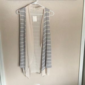 Pleione drape front cardigan vest